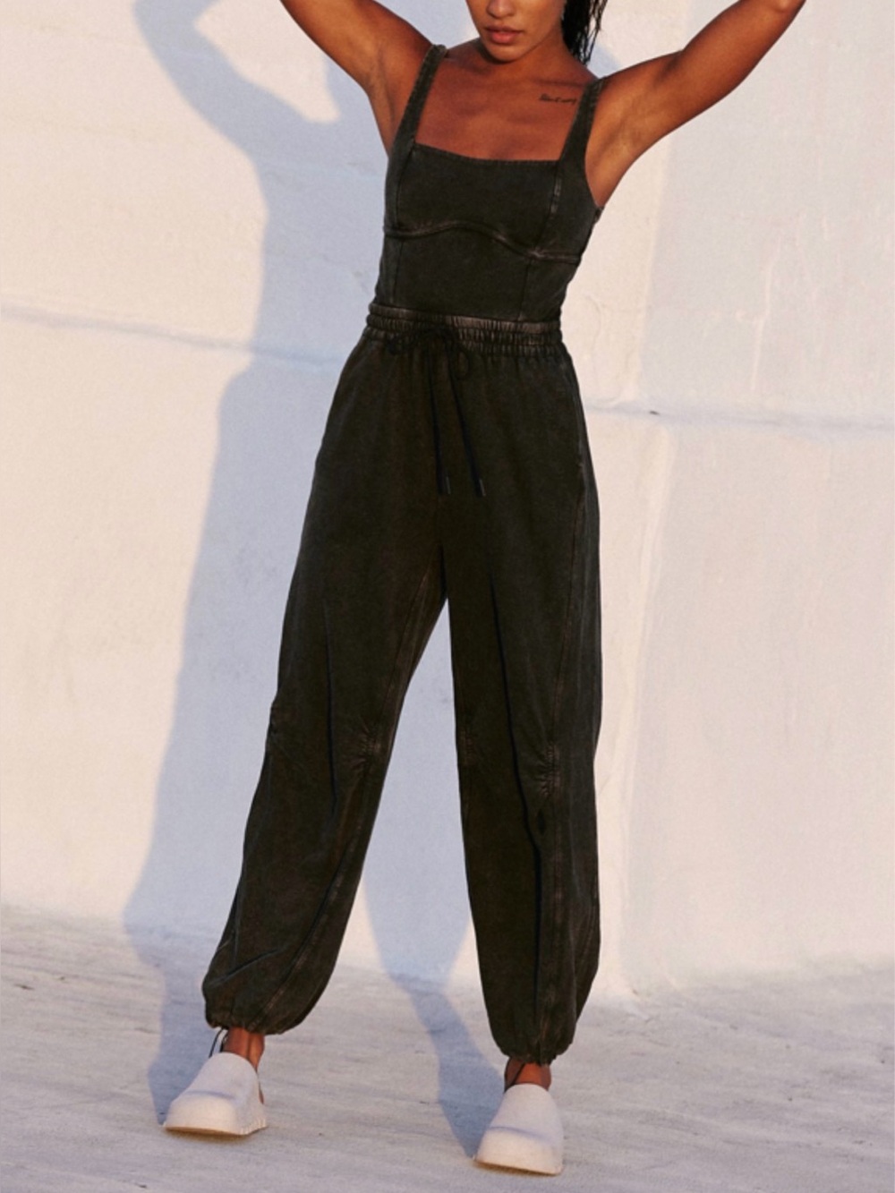 Free People New Inbound Onesie Jumpsuit Black